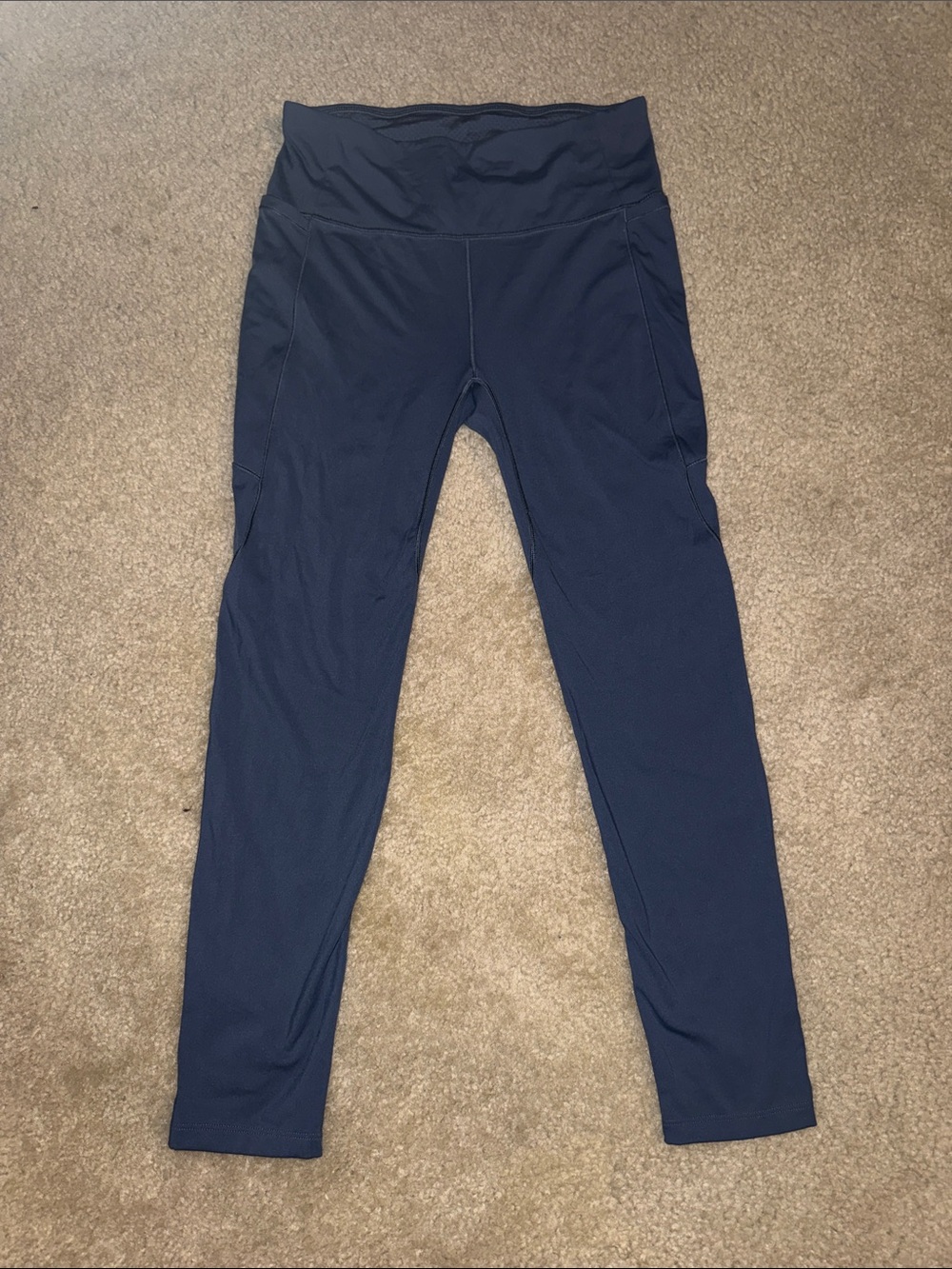 High-Waist Navy Leggings